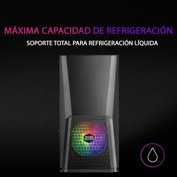 Mars Gaming MC-Ultra Noir, Tour Gaming Custom XXL E-ATX, Double Bande LED ARGB, Double Fenêtre Verre Trempé, Double Structure Ca