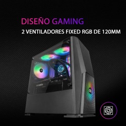 Mars Gaming MC-Ultra Noir, Tour Gaming Custom XXL E-ATX, Double Bande LED ARGB, Double Fenêtre Verre Trempé, Double Structure Ca