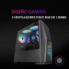 Mars Gaming MC-Ultra Noir, Tour Gaming Custom XXL E-ATX, Double Bande LED ARGB, Double Fenêtre Verre Trempé, Double Structure Ca