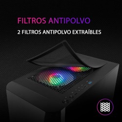 Mars Gaming MC-Ultra Noir, Tour Gaming Custom XXL E-ATX, Double Bande LED ARGB, Double Fenêtre Verre Trempé, Double Structure Ca
