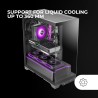 Mars Gaming MC-Prisma, Boîtier Gaming ATX, Triple Verre Trempé Continu sans Cadre, Éclairage ARGB Latéral et Frontal, Double Cha