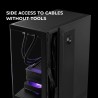 Mars Gaming MC-Pulsar, Boîtier Gaming ATX, Écran LCD Frontal en Temps réel, Double Verre Trempé Frontal et Latéral, Système de C