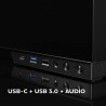 Mars Gaming MC-Pulsar, Boîtier Gaming ATX, Écran LCD Frontal en Temps réel, Double Verre Trempé Frontal et Latéral, Système de C