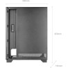 Mars Gaming MC-Pulsar, Boîtier Gaming ATX, Écran LCD Frontal en Temps réel, Double Verre Trempé Frontal et Latéral, Système de C
