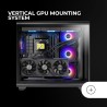 Mars Gaming MC-REV, Boîtier Gaming ATX, Double Verre Trempé, 3X Ventilateurs ARGB Inversés 12cm, Montage Vertical Cartes Graphiq