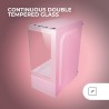 Mars Gaming MC-SE, Boîtier PC Micro-ATX, Face Avant Latéraux Verre sans Cadre, Design Inférieur avec Technologie Airtech Mesh, M