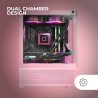 Mars Gaming MC-SE, Boîtier PC Micro-ATX, Face Avant Latéraux Verre sans Cadre, Design Inférieur avec Technologie Airtech Mesh, M