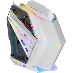Mars Gaming MC-Titan, Boîtier Gaming RGB XXL ATX, Double Bande LED et Éclairage Frontal ARGB, Hub d'Éclairage + Télécommande, Co