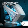 Mars Gaming MC-Titan, Boîtier Gaming RGB XXL ATX, Double Bande LED et Éclairage Frontal ARGB, Hub d'Éclairage + Télécommande, Co