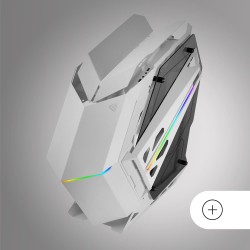 Mars Gaming MC-Titan, Boîtier Gaming RGB XXL ATX, Double Bande LED et Éclairage Frontal ARGB, Hub d'Éclairage + Télécommande, Co