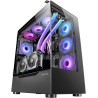 Mars Gaming MC-ULT, Boîtier Gaming Custom XXL E-ATX, Double Vitre Tempérée 90° sans Cadre + Porte Latérale, Refroidissement Liqu
