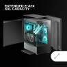 Mars Gaming MC-ULT, Boîtier Gaming Custom XXL E-ATX, Double Vitre Tempérée 90° sans Cadre + Porte Latérale, Refroidissement Liqu
