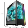 Mars Gaming MC-Ultra Noir, Tour Gaming Custom XXL E-ATX, Double Bande LED ARGB, Double Fenêtre Verre Trempé, Double Structure Ca