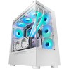 Mars Gaming MC-ULT, Boîtier Gaming Custom XXL E-ATX, Double Vitre Tempérée 90° sans Cadre + Porte Latérale, Refroidissement Liqu