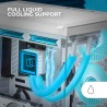 Mars Gaming MC-ULT, Boîtier Gaming Custom XXL E-ATX, Double Vitre Tempérée 90° sans Cadre + Porte Latérale, Refroidissement Liqu