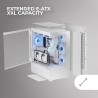Mars Gaming MC-ULT, Boîtier Gaming Custom XXL E-ATX, Double Vitre Tempérée 90° sans Cadre + Porte Latérale, Refroidissement Liqu