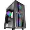 Mars Gaming MC-VAULT, Boîtier Gaming ATX, 4x Ventilateurs ARGB 120mm, Panneau Avant Mesh avec Design Vertical, Fenêtre Latérale 