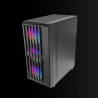 Mars Gaming MC-VAULT, Boîtier Gaming ATX, 4x Ventilateurs ARGB 120mm, Panneau Avant Mesh avec Design Vertical, Fenêtre Latérale 
