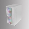 Mars Gaming MC-Vault, Boîtier Gaming ATX, 4X Ventilateurs ARGB 120mm, Panneau Avant Mesh avec Design Vertical, Fenêtre Latérale 