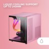 Mars Gaming MC-View, Boîtier Mini-Tour Gaming Micro-ATX, Verre Trempé 90° sans Cadre, Structure Modulaire Double Chambre, Suppor