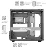 Mars Gaming MC-View, Boîtier Mini-Tour Gaming Micro-ATX, Verre Trempé 90° sans Cadre, Structure Modulaire Double Chambre, Suppor