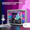 Mars Gaming MCVIEWW, Boîtier PC Gaming Micro-ATX avec Verre Trempé Continu 90º, Mini Tour avec Double Chambre, Support Refroidis