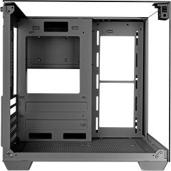 Mars Gaming MC-VISIONM, Boîtier Gaming Compact MicroATX, Triple Verre Trempé, Structure Double Chambre, Support Refroidissement 
