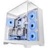 Mars Gaming MC-VISION, Boîtier Gaming ATX, Triple Verre Trempé Continu Sans Cadre, Structure à Double Chambre, Compatible avec C