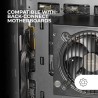 Mars Gaming MC-VISION, Boîtier Gaming ATX, Triple Verre Trempé Continu Sans Cadre, Structure à Double Chambre, Compatible avec C