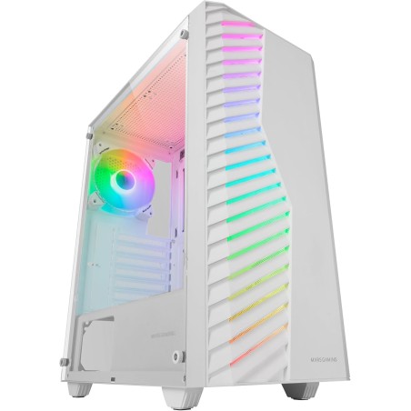 Mars Gaming MC-Volt, Boîtier Gaming ATX, Ventilateur ARGB 120mm, Grille Frontale ARGB, Fenêtre Latérale en Verre Trempé, Gestion