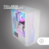 Mars Gaming MC-Volt, Boîtier Gaming ATX, Ventilateur ARGB 120mm, Grille Frontale ARGB, Fenêtre Latérale en Verre Trempé, Gestion