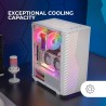 Mars Gaming MC-Volt, Boîtier Gaming ATX, Ventilateur ARGB 120mm, Grille Frontale ARGB, Fenêtre Latérale en Verre Trempé, Gestion
