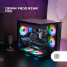 Mars Gaming MCV-One, Boîtier Gaming ATX, Double Verre Trempé Continu, Ventilateur FRGB 12cm, Structure à Double Chambre, Moyen-T