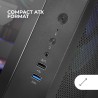 Mars Gaming MCV-One, Boîtier Gaming ATX, Double Verre Trempé Continu, Ventilateur FRGB 12cm, Structure à Double Chambre, Moyen-T