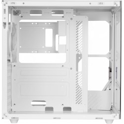 Mars Gaming MCV-One, Boîtier Gaming ATX, Double Verre Trempé Continu, Ventilateur FRGB 12cm, Structure à Double Chambre, Moyen-T