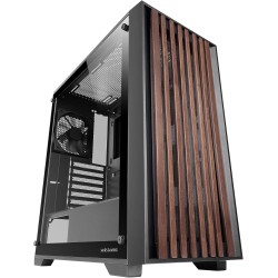 Mars Gaming MC-Wood, Boîtier PC ATX, Panneau Frontal en Bois, Fenêtre Latérale en Verre Trempé, Ventilateur FDB 120mm, Refroidis