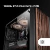 Mars Gaming MC-Wood, Boîtier PC ATX, Panneau Frontal en Bois, Fenêtre Latérale en Verre Trempé, Ventilateur FDB 120mm, Refroidis