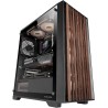Mars Gaming MC-Wood, Boîtier PC ATX, Panneau Frontal en Bois, Fenêtre Latérale en Verre Trempé, Ventilateur FDB 120mm, Refroidis