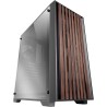 Mars Gaming MC-Wood, Boîtier PC ATX, Panneau Frontal en Bois, Fenêtre Latérale en Verre Chromé, Ventilateur FDB 120mm, Refroidis