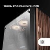 Mars Gaming MC-Wood, Boîtier PC ATX, Panneau Frontal en Bois, Fenêtre Latérale en Verre Chromé, Ventilateur FDB 120mm, Refroidis