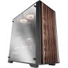 Mars Gaming MC-Wood, Boîtier PC ATX, Panneau Frontal en Bois, Fenêtre Latérale en Verre Chromé, Ventilateur FDB 120mm, Refroidis