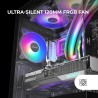 Mars Gaming MC-XO, Boîtier Gaming ATX, Double Verre Trempé Continu 90°, Ventilateur FRGB 12cm, Système Refroidissement SIDECOOL,