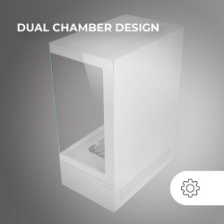 Mars Gaming MC-XO, Boîtier Gaming ATX, Double Verre Trempé Continu 90°, Ventilateur FRGB 12cm, Système Refroidissement SIDECOOL,