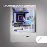 Mars Gaming MC-XO, Boîtier Gaming ATX, Double Verre Trempé Continu 90°, Ventilateur FRGB 12cm, Système Refroidissement SIDECOOL,