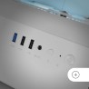 Mars Gaming MC-XO, Boîtier Gaming ATX, Double Verre Trempé Continu 90°, Ventilateur FRGB 12cm, Système Refroidissement SIDECOOL,
