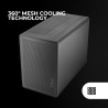 Mars Gaming MC-XPRO, Boîtier MicroATX Ultrapcompact, Design Panneaux Mesh, Ventilateur Arrière 120mm, Technologie Refroidissemen