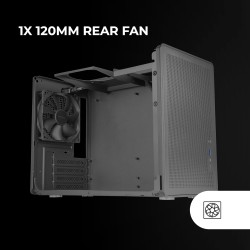 Mars Gaming MC-XPRO, Boîtier MicroATX Ultrapcompact, Design Panneaux Mesh, Ventilateur Arrière 120mm, Technologie Refroidissemen