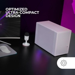 Mars Gaming MC-XPRO, Boîtier MicroATX Ultrapcompact, Design Panneaux Mesh, Ventilateur Arrière 120mm, Technologie Refroidissemen