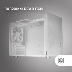 Mars Gaming MC-XPRO, Boîtier MicroATX Ultrapcompact, Design Panneaux Mesh, Ventilateur Arrière 120mm, Technologie Refroidissemen