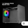 Mars Gaming MC-XPS, Boîtier Gaming MicroATX Ultrapcompact, Verre Trempé + Panneaux Mesh, Ventilateur FRGB 12cm, Technologie Refr